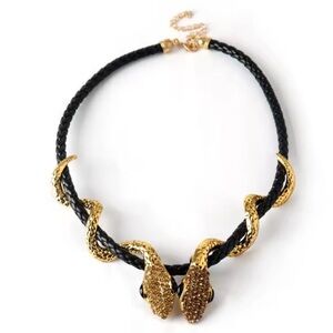 Serpenti Snake Gold Black Necklace